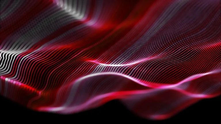 Wave textured background in red