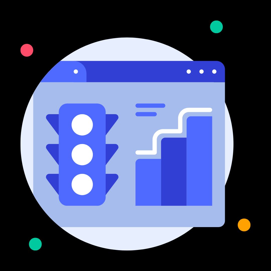website analytics and growth icon