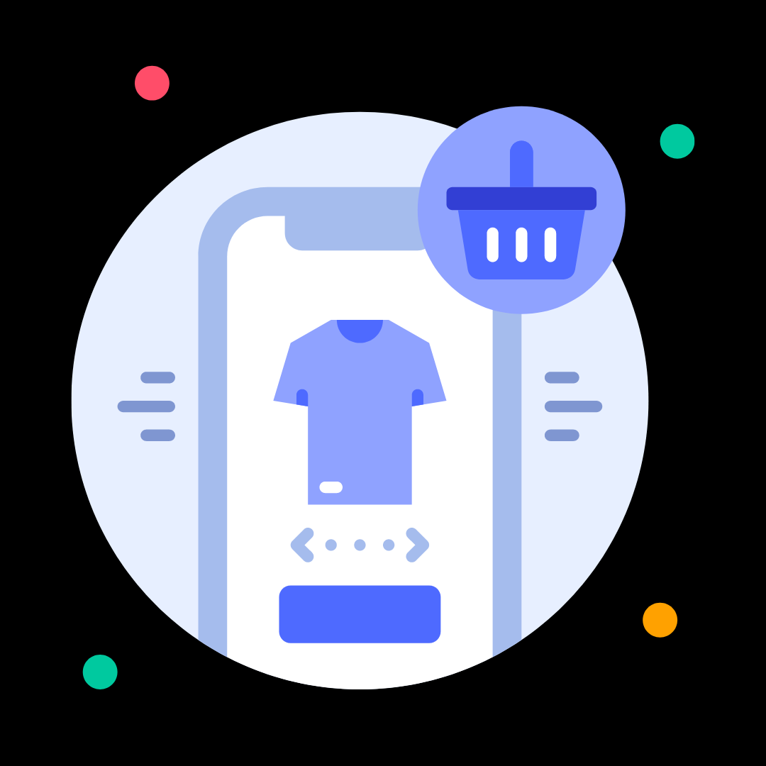 digital shopping and commerce icon